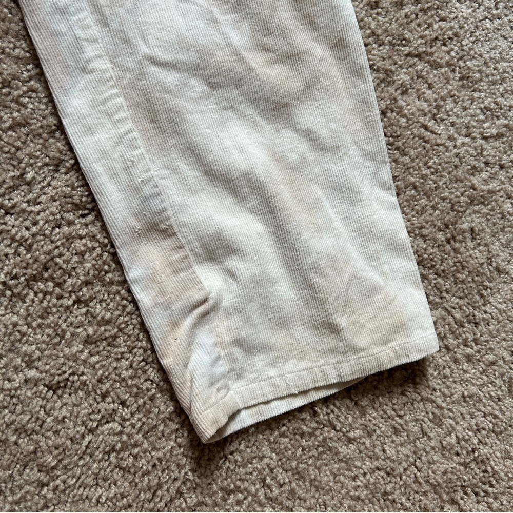 Le Lis Collection Ribbed Tie Dye Cream White Mulitcolor Cotton Jumpsuit Medium - Picture 6 of 11